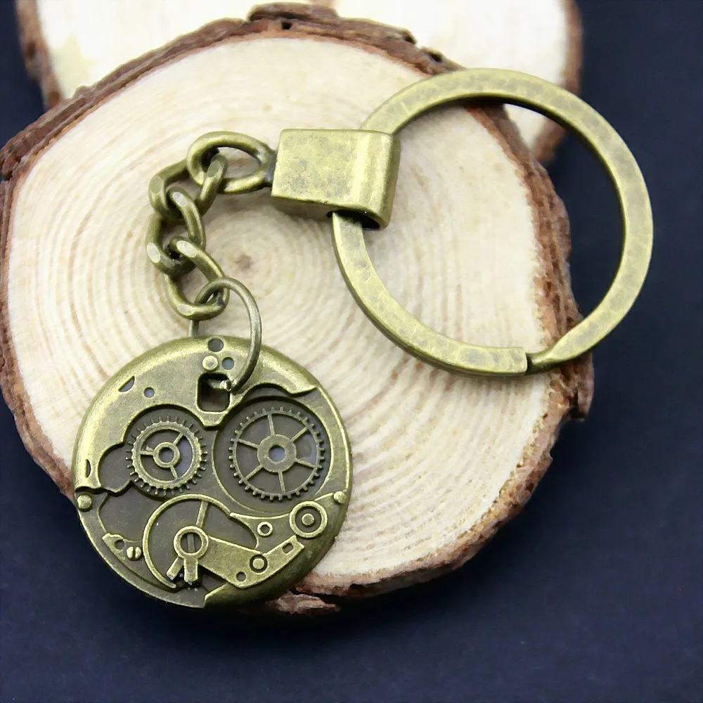 Home Decor Metal Crafts Favors gear Pendants DIY Car Key Ring Holder Souvenir For Gift Optional Package Kraft Paper Box | Дом и сад