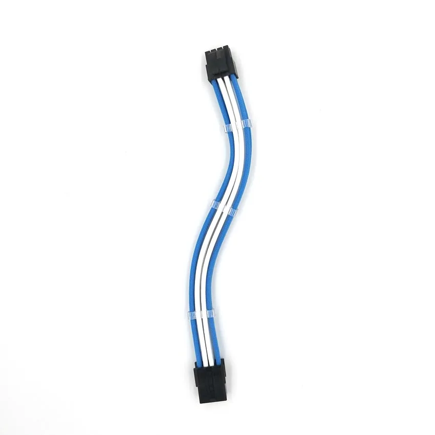 CPU 8Pin Light_Blue_White_Extension_cable