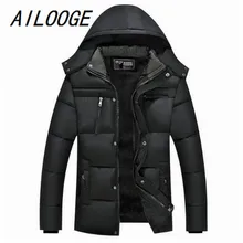 AILOOGE Winter Jacket Men 2017 Cotton Jacket Outwears Male Padded Parka Campera Hombre Invierno Warm Napka Slim Fit Coat Parka