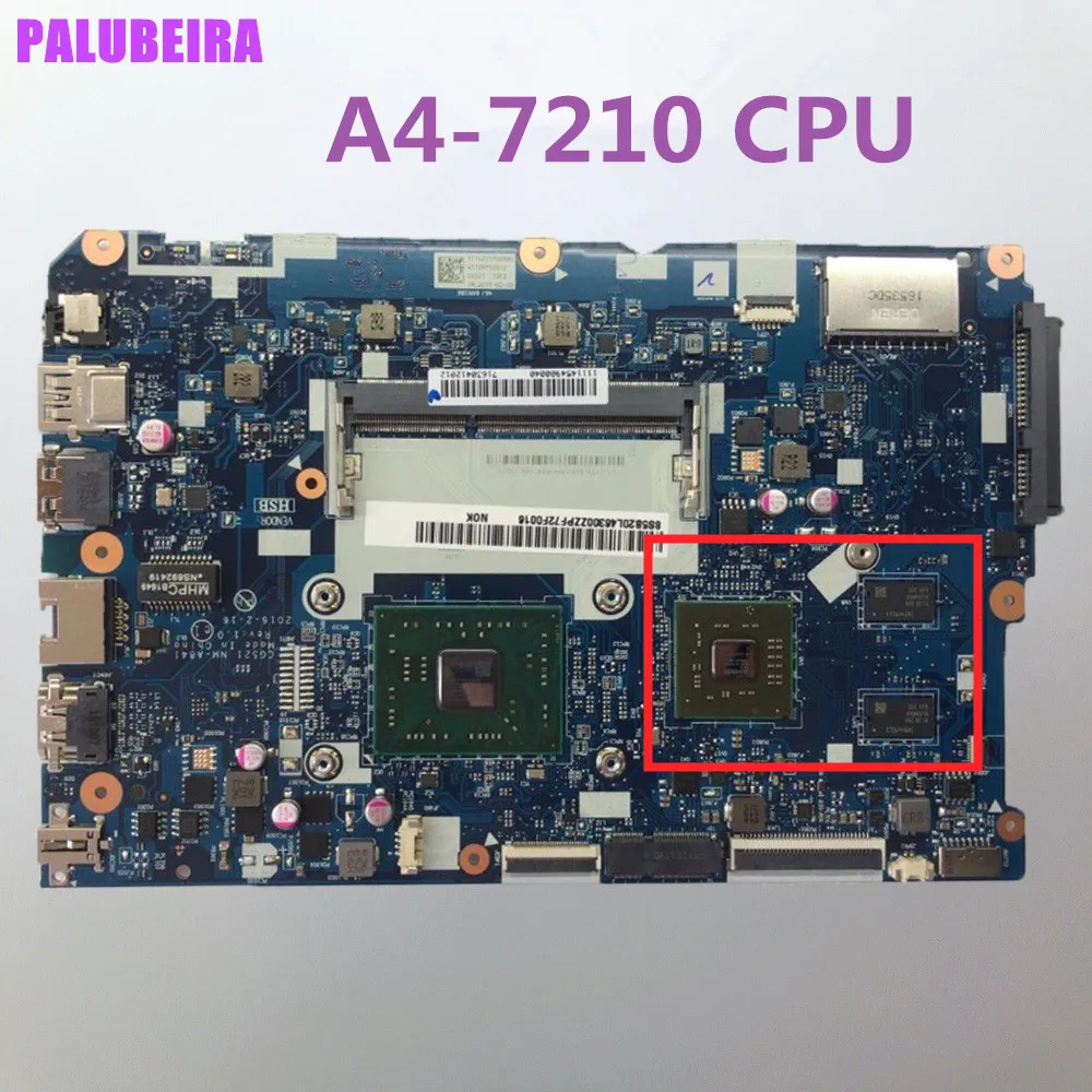 PALUBEIRA NM-A841 материнская плата для ноутбука Lenovo 110-15ACL ноутбук Процессор A4-7210 R5 M430 2G