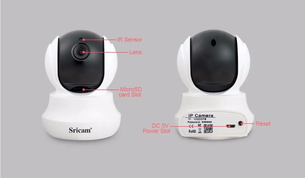 Sricam SP020 HD 1080P WiFi IP комнатная камера безопасности домашнее Видеонаблюдение CCTV Детский Монитор IR-CUT беспроводная камера наблюдения