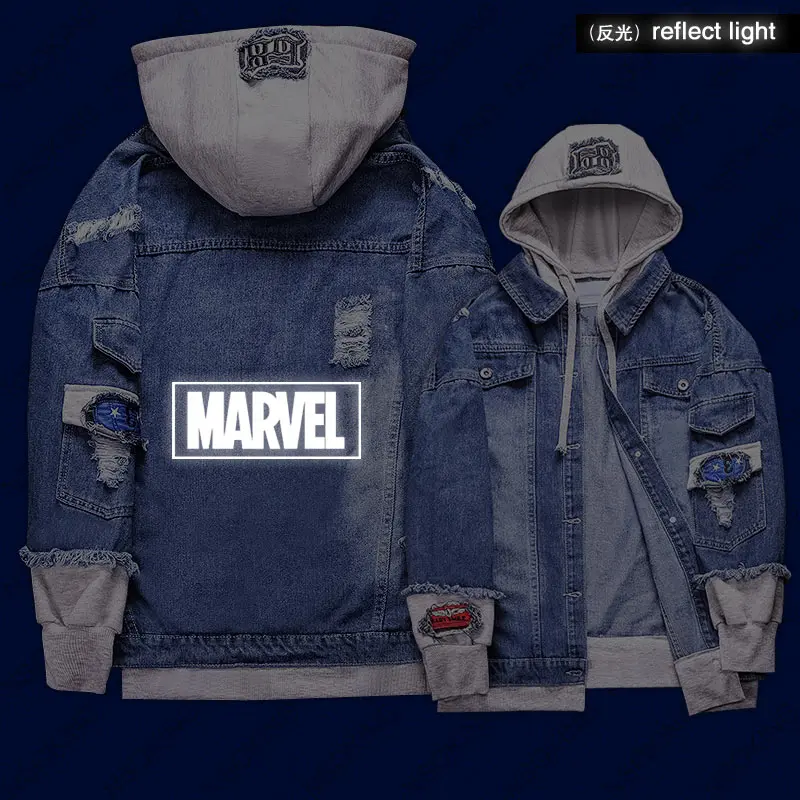 New Avengers Endgame Jeans Coat Avengers 4 Infinity War-Part II Men Quantum suit hoodie Women reflect light Fashion Jacket