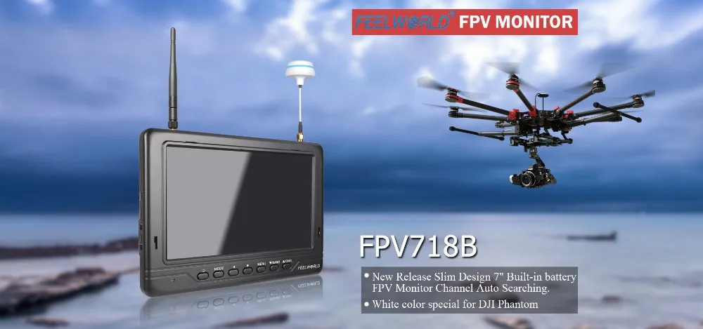 big quadrocopter with camera monitor