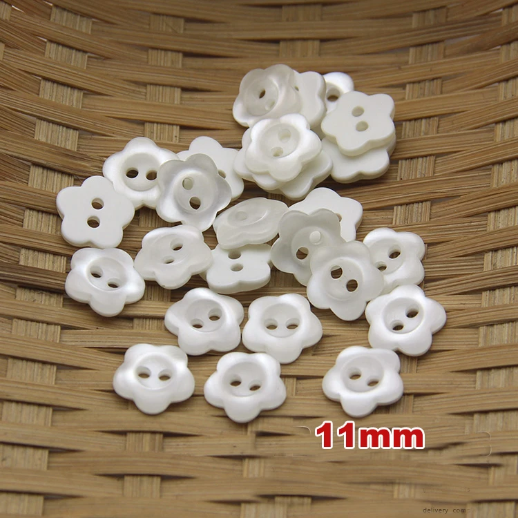 

100pcs/lot Size:11mm High quality pearl white flower buttons,2 holes sewing button for DIY, scrapbooking accessories(ss-1440)