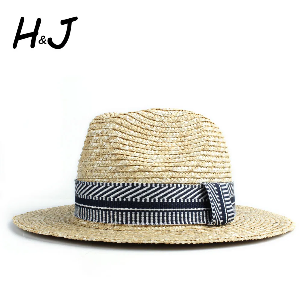 Wide Brim Boater Panama Beach Sunhat 