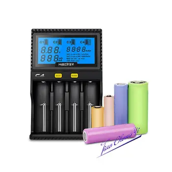 

New Smart C4 LCD Intelligent Battery Charger For Li-ion 18650 with Display US/EU