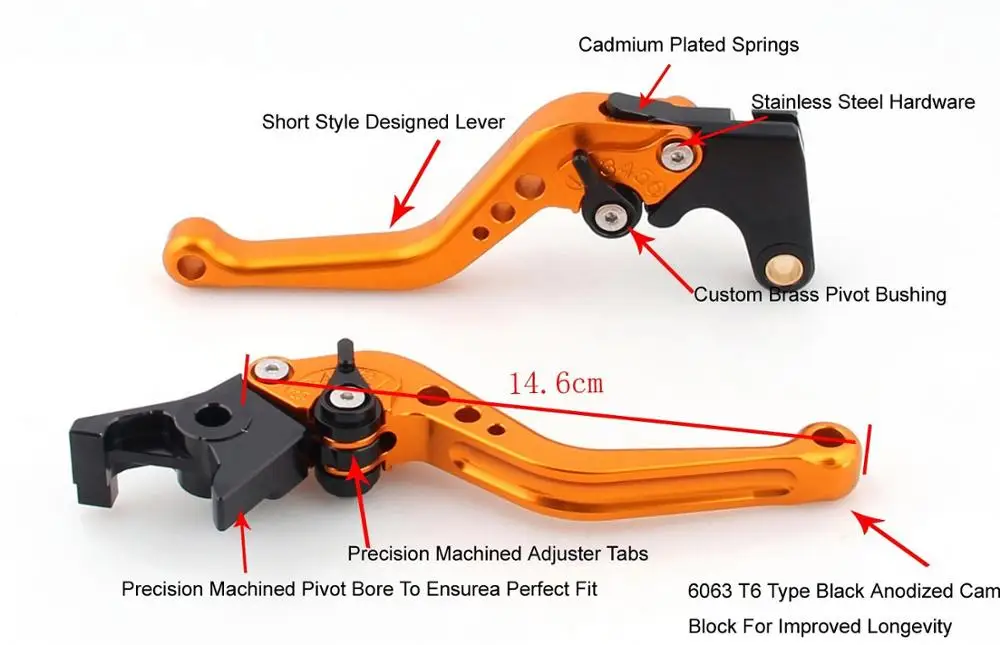 Короткие и длинные для Suzuki GSXR1000 2007 2008 k7 GSXR 1000(F-35/S-14) мотоцикла, настраиваемый, CNC сцепные рычаги