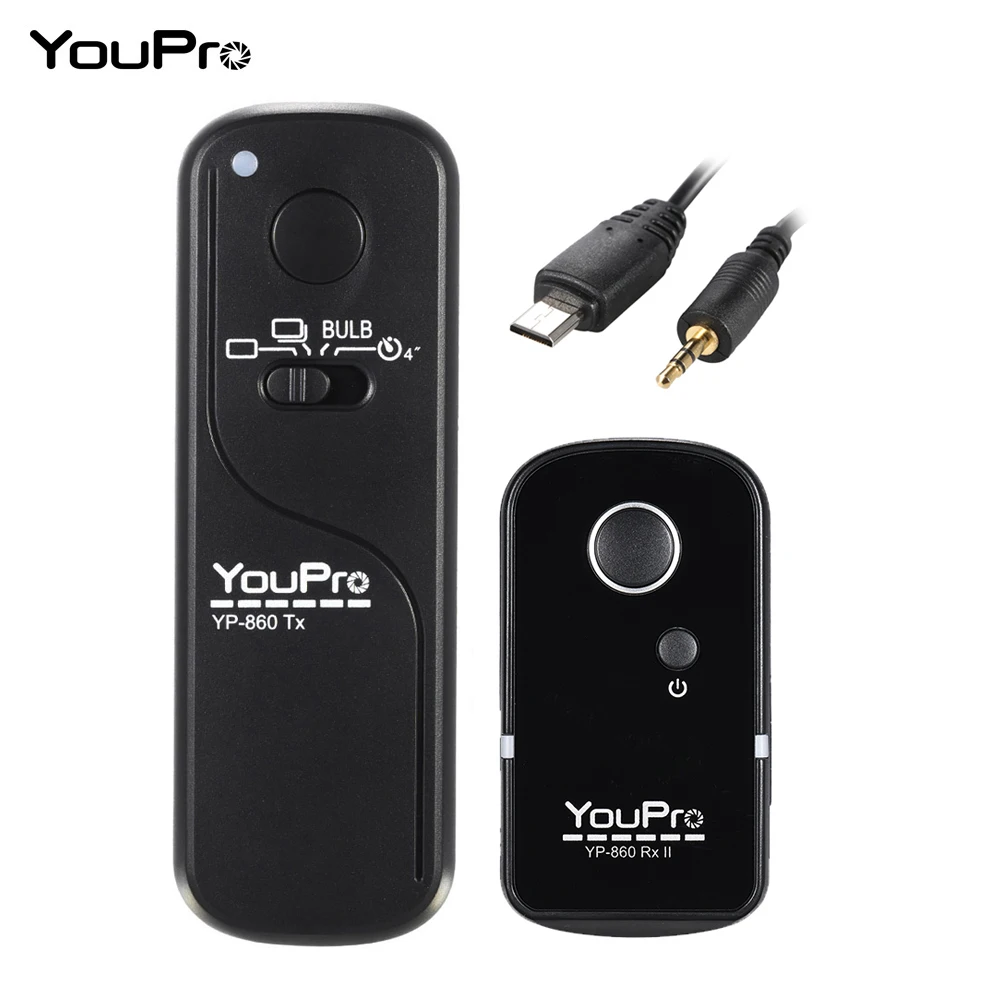 YouPro YP-860 S2 2,4G беспроводной пульт дистанционного управления приемник спуска затвора для sony A58 A7R A7 A7II и т. Д. DSLR камер