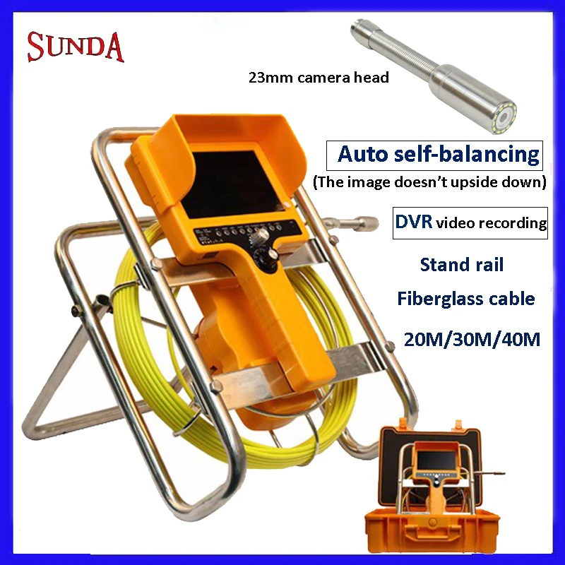 CCTV drain pipe inspection camera sewer waterproof camera stand rail
