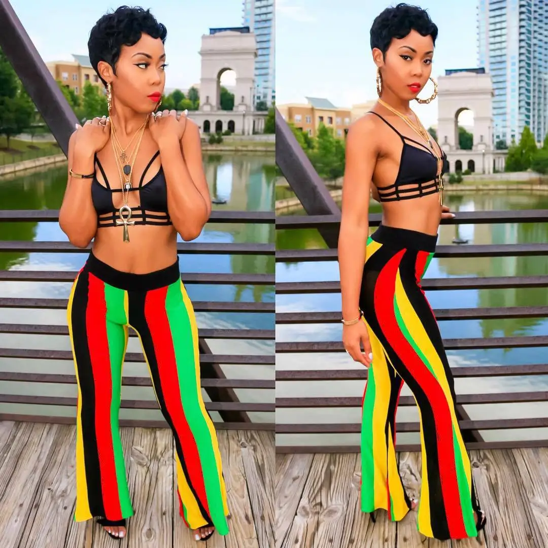 2018 Новый Arraival женские полосатые штаны с принтом|printed pants|pants print womenpants women |
