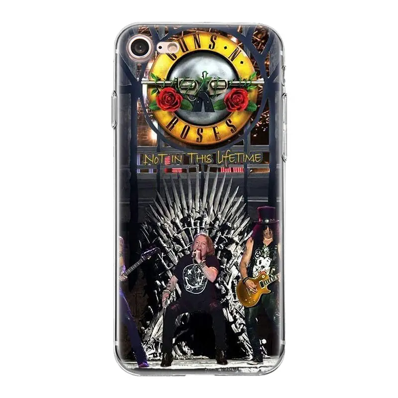 Чехол guns n roses для iphone XR XS Max 7 7S 8 Plus X 10 7+ 8+ 5 5SE 5C 6 6S 11 11Pro, мягкий чехол для телефона из ТПУ - Цвет: 16