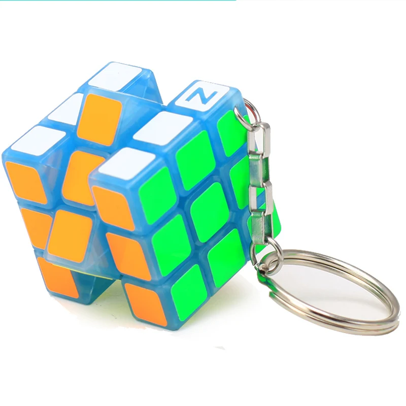 Z-Cube Key Chain Mini 3x3 Magic Cube Creative Cube Hang Decorations- Colorful toy for kids cubo magico toys