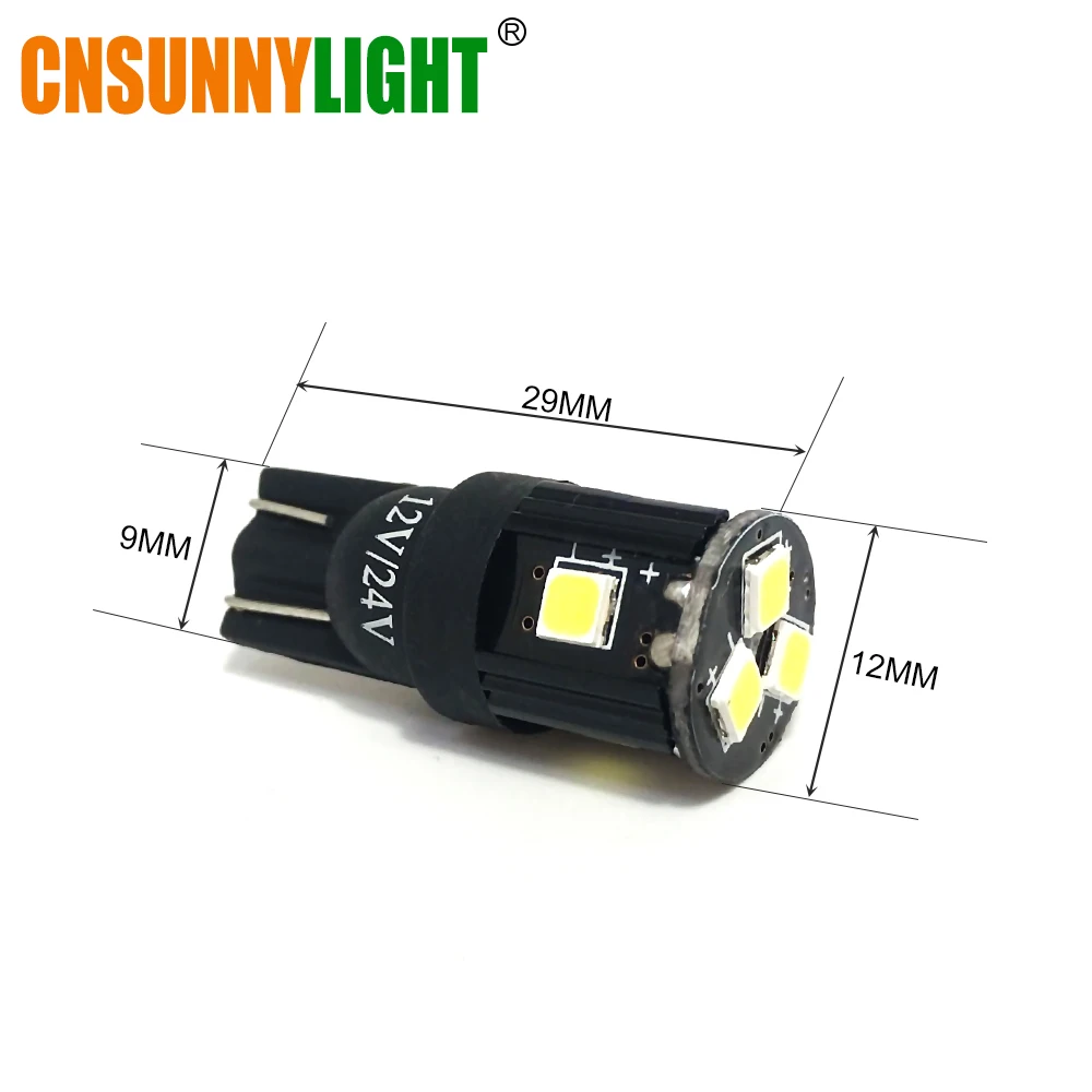 T10 w5w LED Car SMD Bulbs 194 168 Clearance Light Brake Turn Signal Wedge Side Tail Parking Door Map Lighting Trunk Laggage Lamp (1)