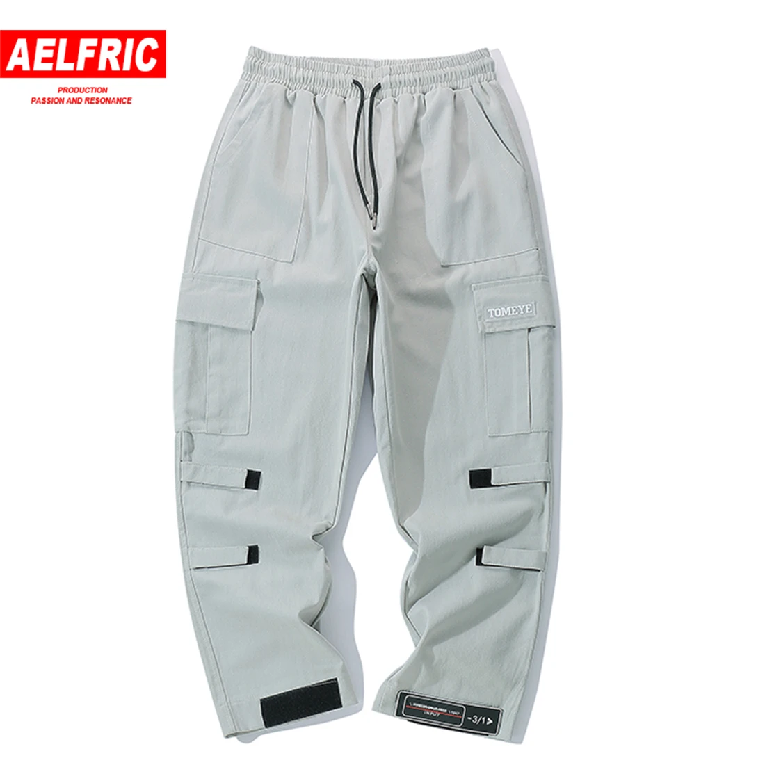 

Aelfric 2019 New Multi Pockets Patchs Hip Hop Magic Loop Cargo Pants Women Casual Harajuku Joggers Letter Printed Sweatpants