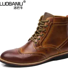 Высококачественные зимние мужские ботинки; обувь из воловьей кожи; мужские Ботинки martin; уличные ботинки; Ботинки martin на плоской подошве для мужчин; большие размеры