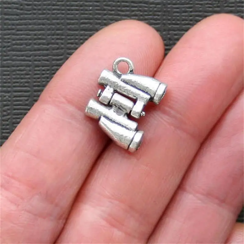 BULK 30 Antique Silver Plated Telescope Charms Pendant DIY