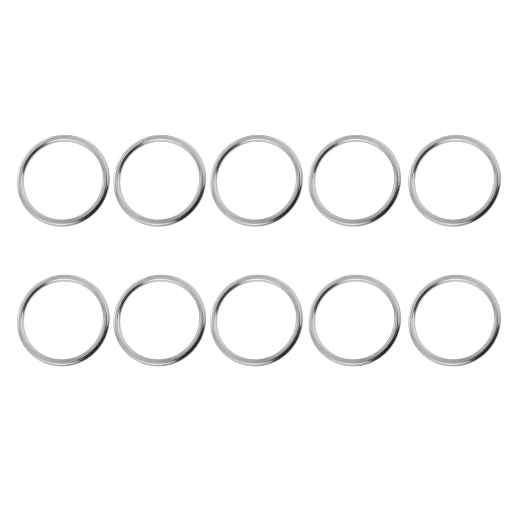 10 Pieces/ Set Durable Napkin Rings Seamless Welded 304 Stainless Steel Webbing Strapping Round O Rings 3mm x 25mm 10 Pieces/ Set Durable Napkin Rings Seamless Welded 304 Stainless Steel Webbing Strapping Round O Rings 3mm x 25mm