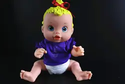 [Забавный] 35 см новорожденная кукла может вдыхать выдыхаемый напиток выдувная Свеча и вечерние мягкие куклы Reborn baby модель подарок для