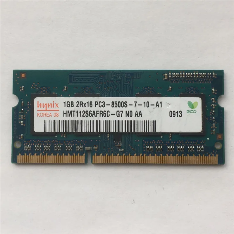 Чипсет Hynix 1 ГБ 1Rx8 8500S PC3 DDR3 1066 МГц 1 Гб памяти ноутбука модуль SODIMM ram