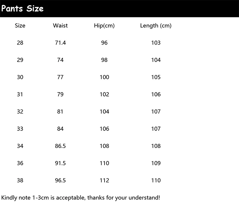 Pants Size