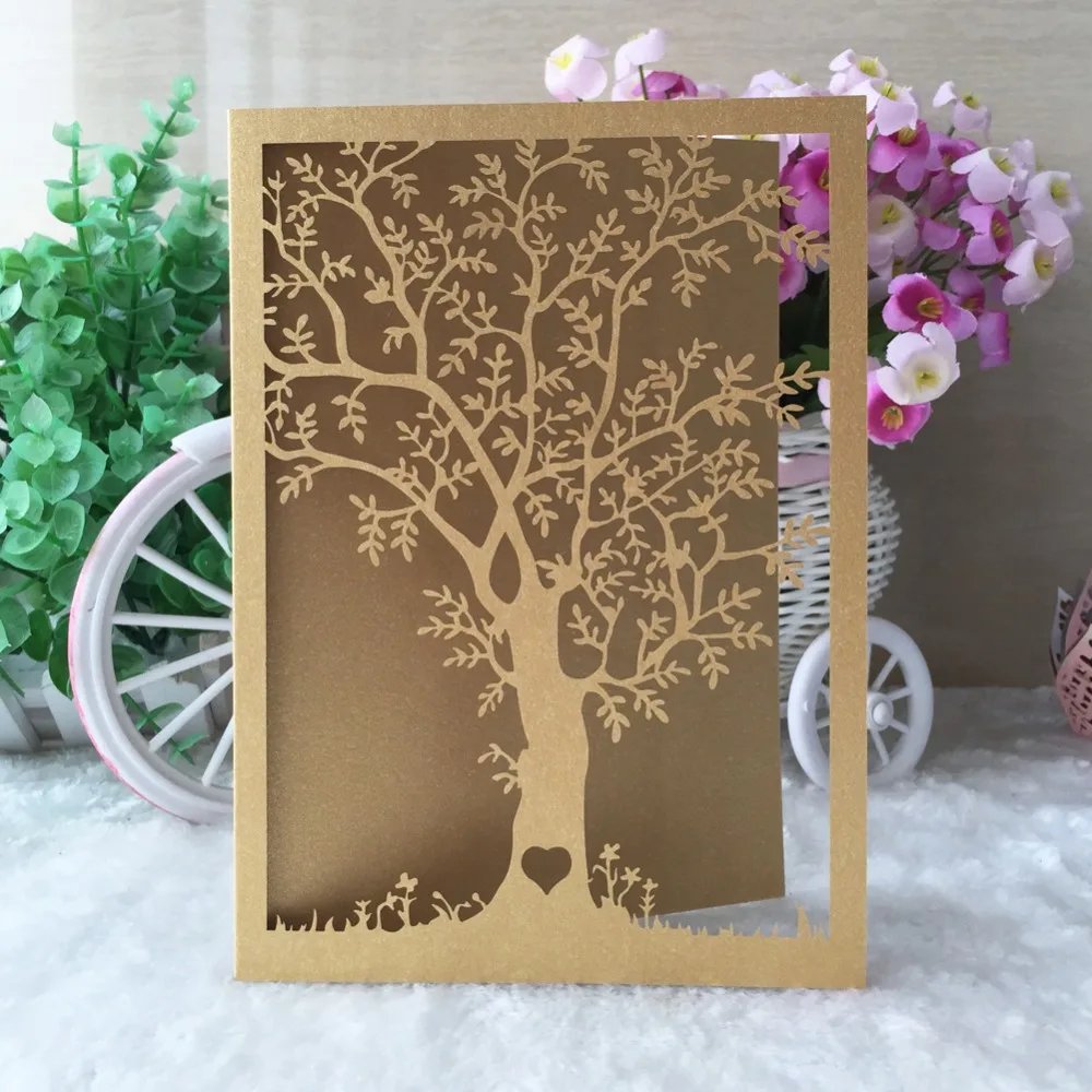 20pcs Chic Tree Design Bat Bar Mitzvah Princess Birthday Bridal 20pcs Chic Tree Design Bat Bar Mitzvah Princess Birthday Bridal Shower Party Invitation Decoration Wedding Card