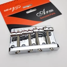 Four 4 Strings Chrome silver Electric Bass Bridge tailpiece 19mm spacing BB009 Made In Korea Four 4 Strings Chrome silver Electric Bass Bridge tailpiece 19mm spacing BB009 Made In Korea