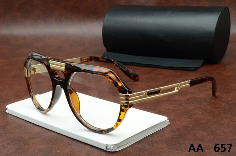 2019 Europe New Famous Brand Designer Retro Goggle Clear Gradient Lens Brown Sunglasses Oversize Luxury 657 For Men With Box
