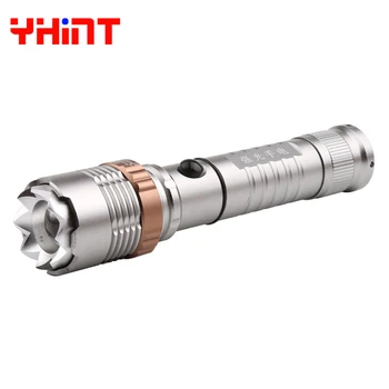 

YHINT self-defense led flashlight hidden attack spines waterproof hard light torch dimmable Cree T6 1000lm Car charger lantern