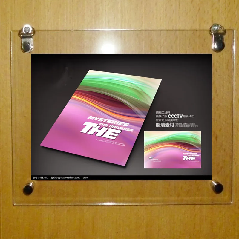 A4 Wall Hanging Clear Acrylic Plexiglass Floating Frames for Poster