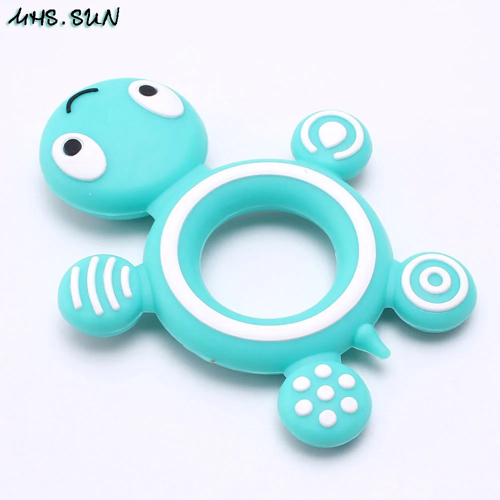 Only teether MHS. SUN детская силиконовая соска с зажимом на цепочке Милая черепаха для прорезывания зубов для новорожденных Жевательная Прорезыватель для зубов держатель на цепочке для кормления ювелирные изделия - Окраска металла: Only teether