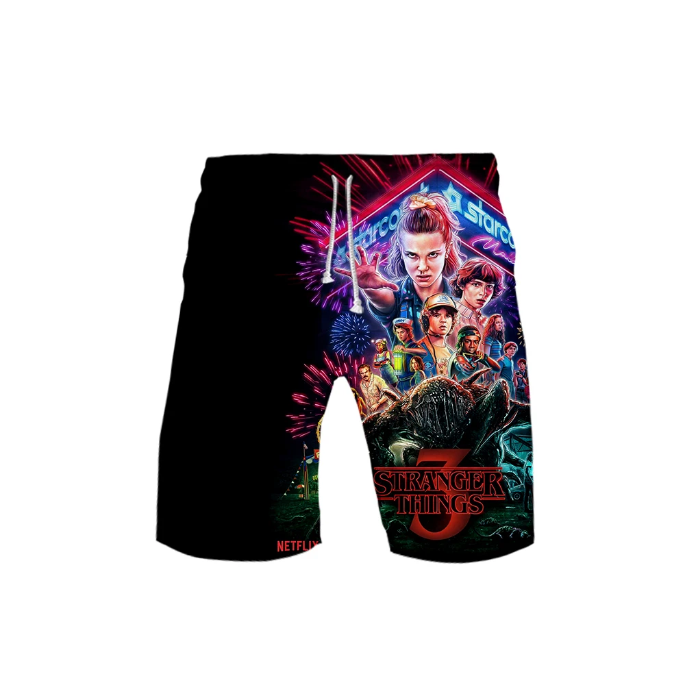 American Horror TV series Stranger Things New 3D Print summer men fashion trend shorts popular casual summer shorts