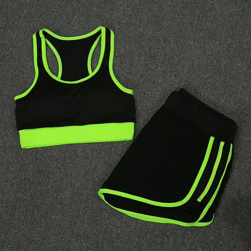 2PCS/set Women New Bra Shorts Sports Outdoor Yoga Clothes Ladies Fitness Quick-drying Breathable Suits Wholesale For Female Lady