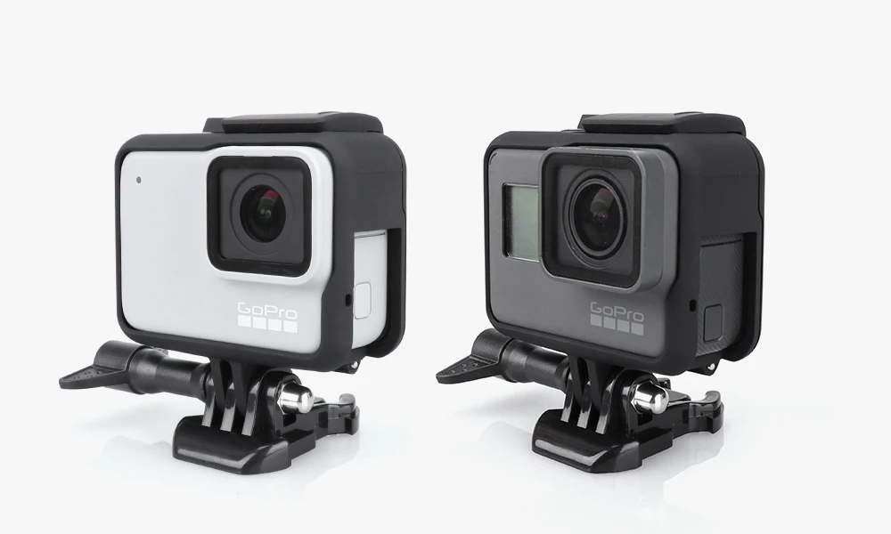 Vamson для Gopro аксессуары защитная рамка чехол задняя крышка корпус крепление Hero7 6 5 черный 7 серебристый/белый VP631