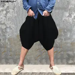 Плюс размер S-5XL Ретро кросс-брюки хип-хоп шаровары мужские цветочные капли большие мешковатые широкие брюки джоггеры длиной до середины