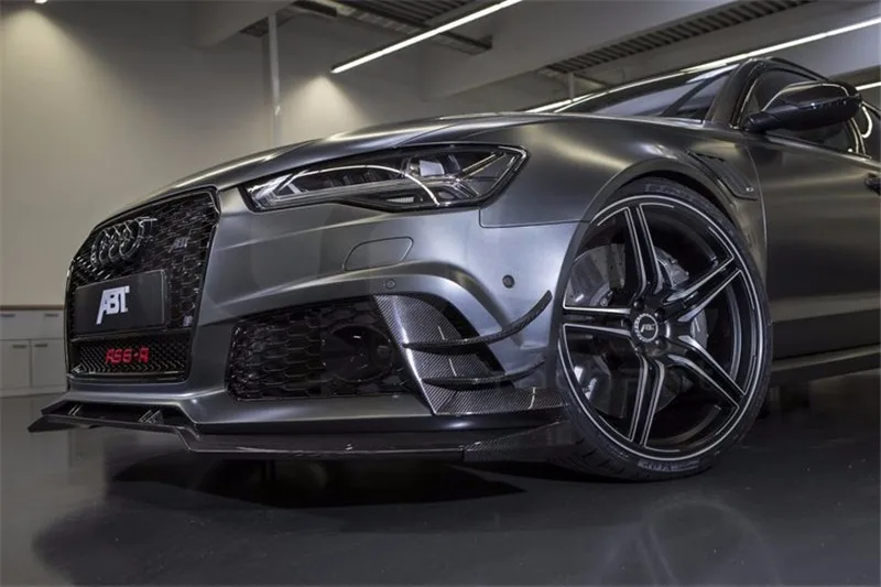 2013-2016 Audi A6 S6 RS6 RS6-Conversion Front Bumper ABT Style Canard CF (8)