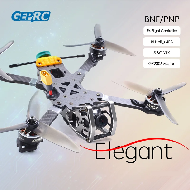 

GEPRC Elegant 230mm Wheelbase PNP / BNF frame kit for RC FPV Racing Drone Quadcopter motor ESC propeller