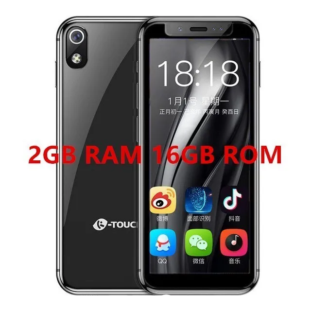 Мобильный телефон K-touch I9, Android 8,1, четырехъядерный, 3 Гб ОЗУ+ 32 Гб ПЗУ, gps, карманный, Мини Роскошный мобильный телефон с распознаванием лица - Цвет: 2G RAM 16G ROM Blak