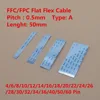 10PCS FFC/FPC Flat Flex Cable 5cm 4/6/8/10/12/14/16/18/20/22/24/26/28-60Pin Same Side 0.5mm Pitch AWM VW-1 20624 20798 80C 60V ► Photo 1/2