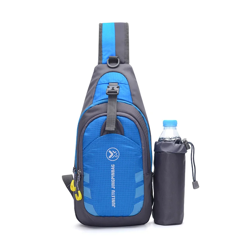 Спортивная Женская многофункциональная сумка на плечо для путешествий, спортивная сумка-мессенджер, мужские нейлоновые нагрудные карманы, сумки через плечо - Цвет: Blue