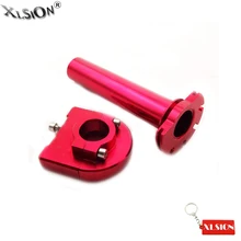 XLSION Неоригинальное алюминиевое красное Твист дроссельной заслонки для Kawasaki Dirt Bike KX мотокросса Honda скутер