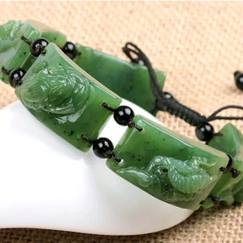 

Hetian jade Hand engraving Jasper Bracelet scorpion centipede snake spider toad