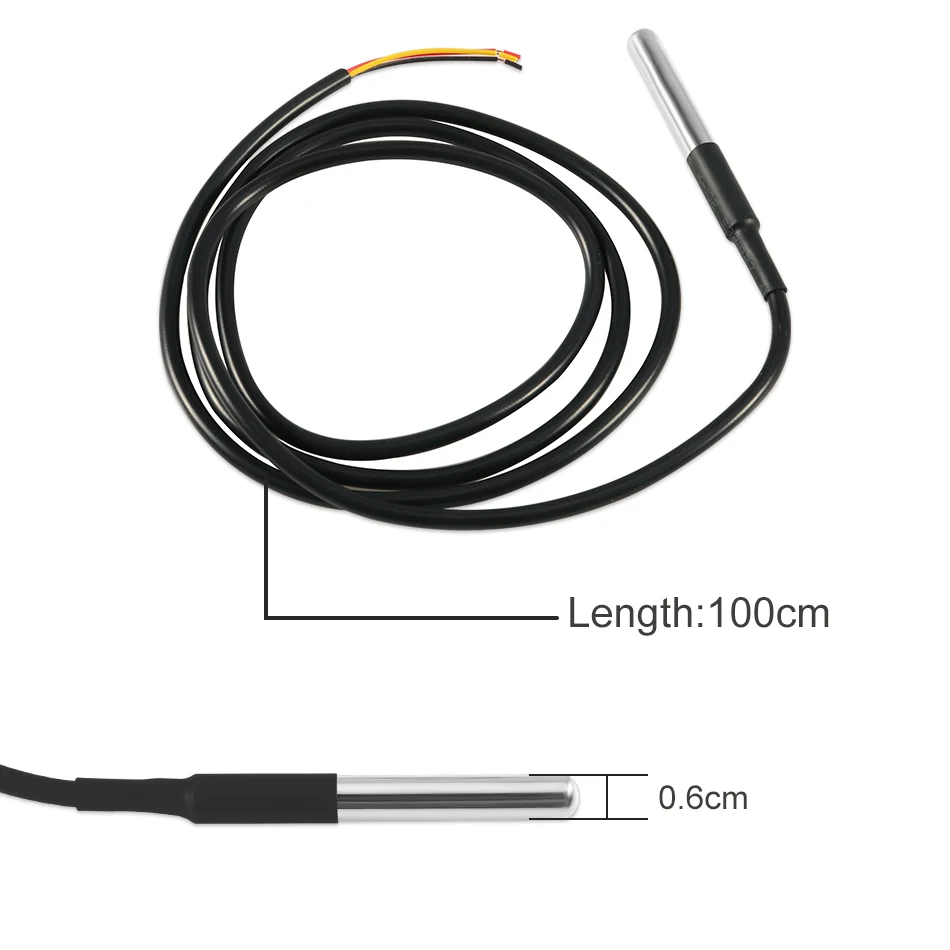 1 шт. DS18b20 датчик температуры водонепроницаемый DS1820 посылка из нержавеющей стали датчик температуры 18B20 для Arduino Diy Kit 1 м 2 м 3 м