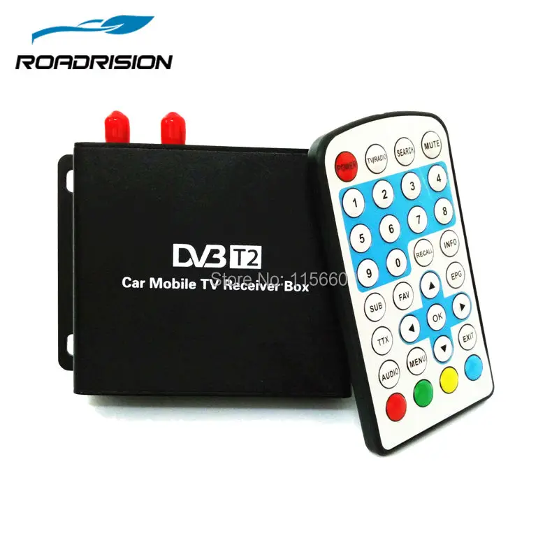 

Car DVB T2 DVB-T2 Double Antenna H.264 MPEG4 Mobile Digital TV Box Receiver Dual Tuner for Russia Thailand Indonesia Colombia