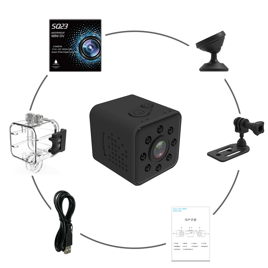 TiYiViRi SQ23 Wifi камера мини 1080P широкий угол ночного видения видеокамера микро HD видео