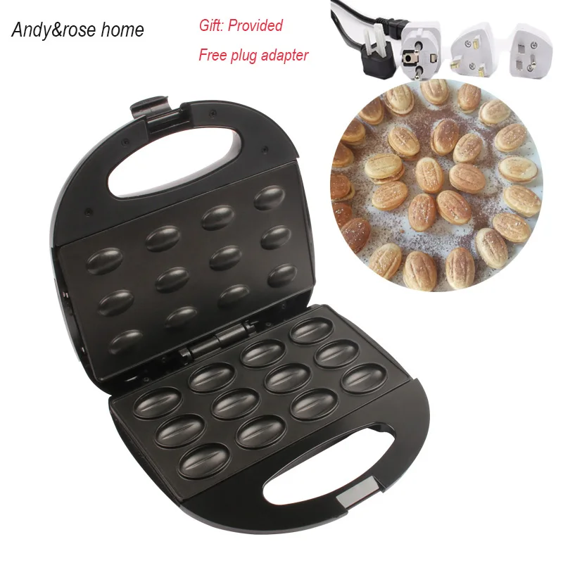 

Mini Sandwich Iron Toaster Baking Breakfast Pan Oven Electric Walnut Cake Maker Automatic Mini Nut Waffle Bread Machine