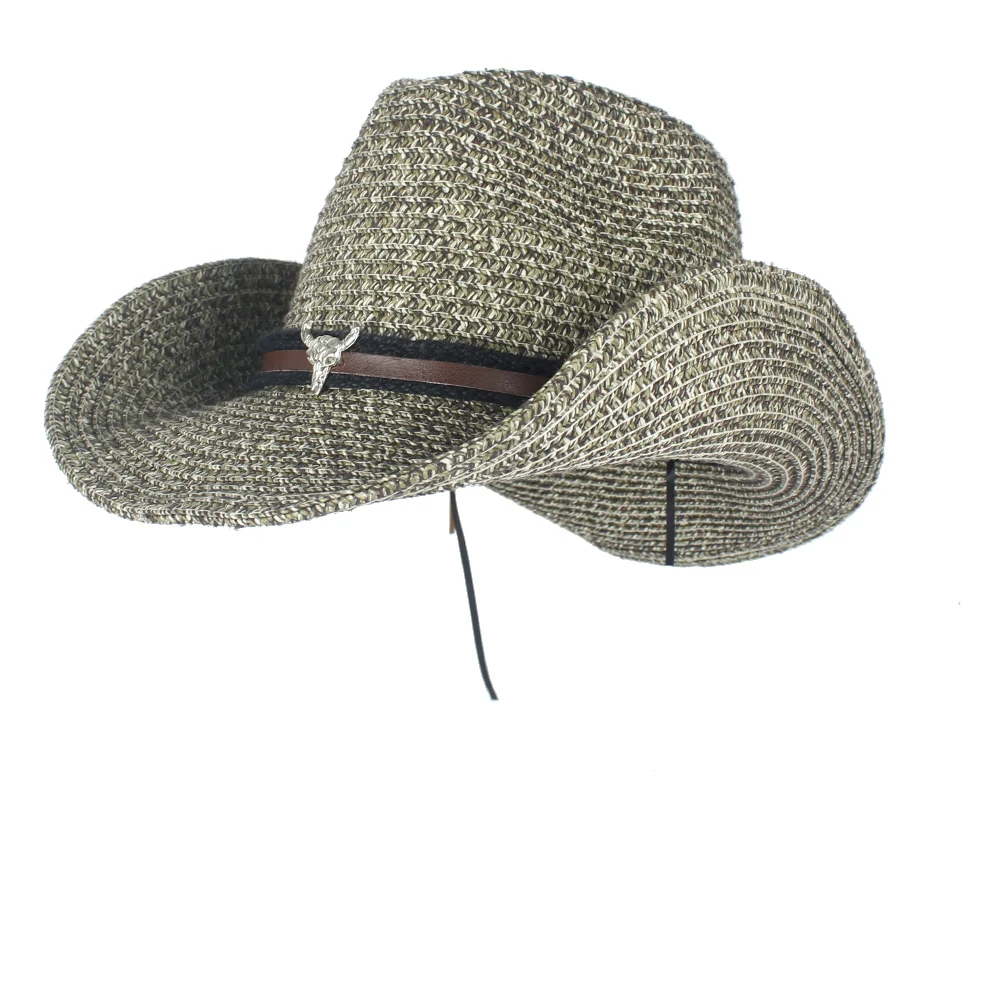 Полые западная ковбойская шляпа для женщин и мужчин летняя соломенная Sombrero Hombre пляжная ковбойская джаз шляпа от солнца Размер 57-59 см
