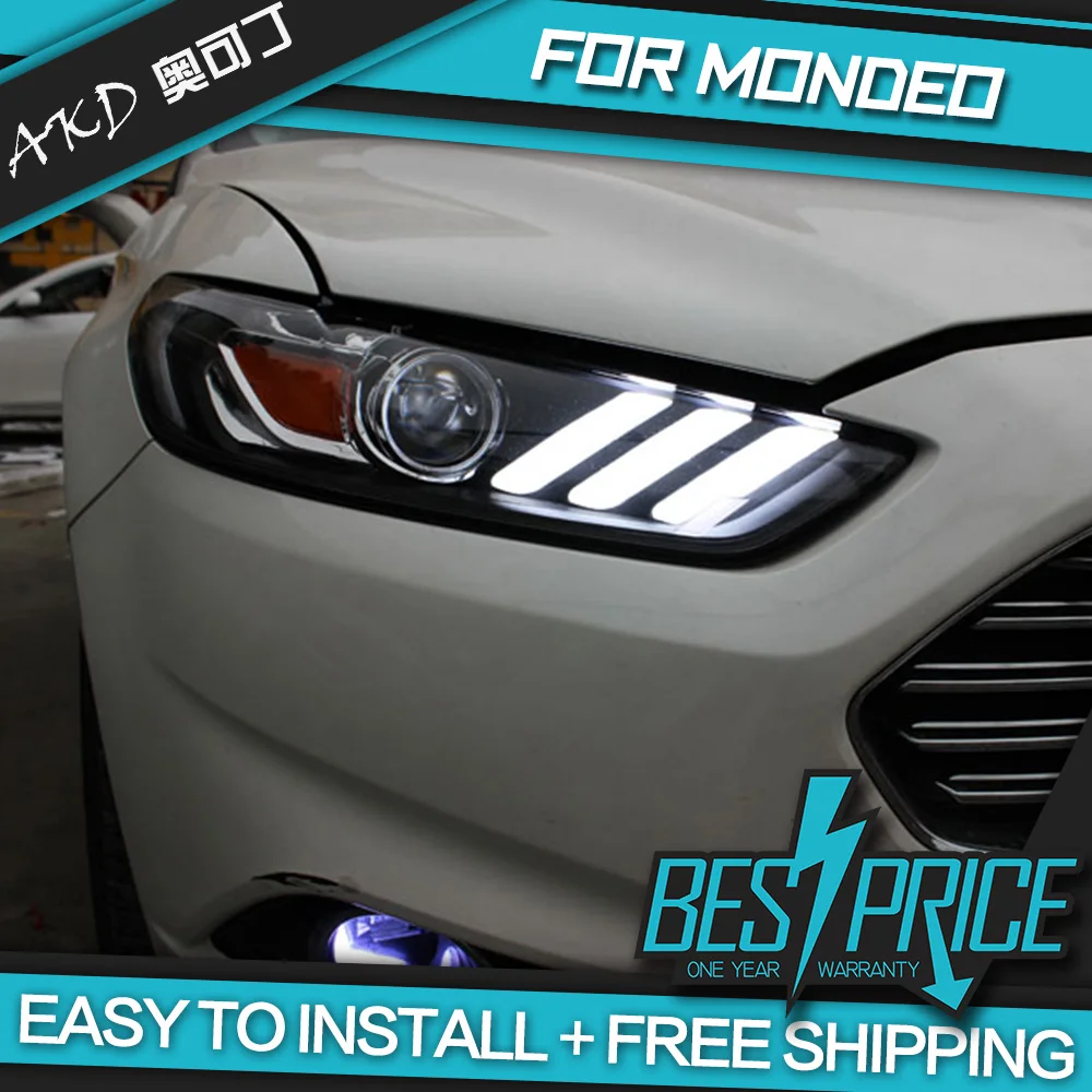 

Car Styling for Fusion Headlights 2013-2016 LED Headlight LED DRL Dynamic Signal Hella 5 Bi-Xenon Projector Lens Hid D2H