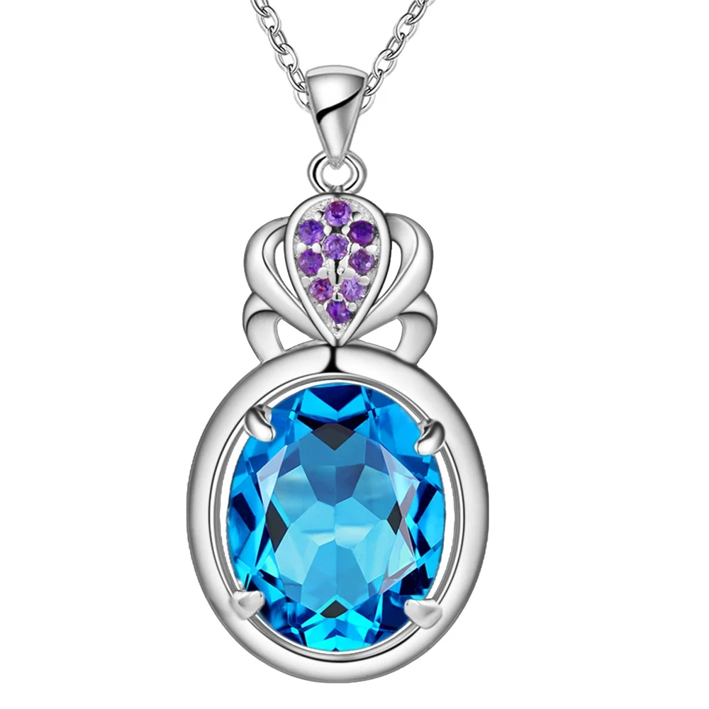 2018 New Lucky color flower Pendants necklace Popular Austrian Rhinestone Crystal Necklaces For Women AN1769 | Украшения и