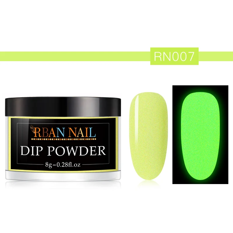 RBAN NAIL 1 коробка неоновый фосфор погружение светящаяся пудра художественные Ногти украшения флуоресцентный блеск светящаяся пудра пигментная пыль - Цвет: EES03715