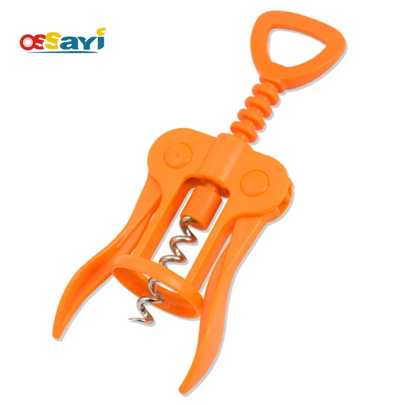 Hot Sale Wine Bottle Opener Corkscrew Simple Plastic Handle Cork Screw